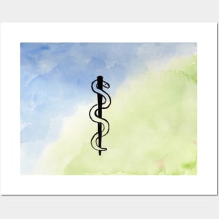 Asclepius Wand Posters and Art